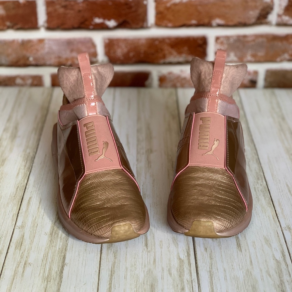 EUC Puma Pink Rose Gold Fierce Metallic Sneaker 7